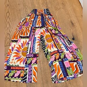 True destinations Colorful Wide Leg Pants medium